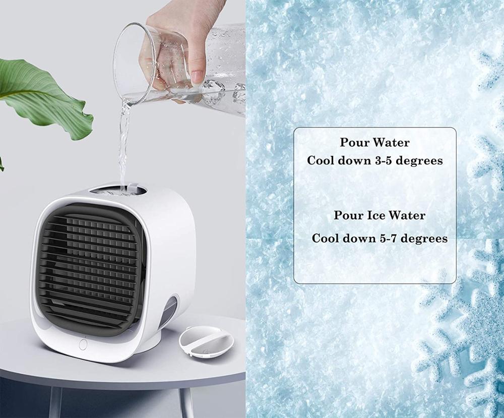 Mini bærbar klimaanlæg hjem klimaanlæg luftfugter purifier usb desktop luftkøler fan til kontorværelse