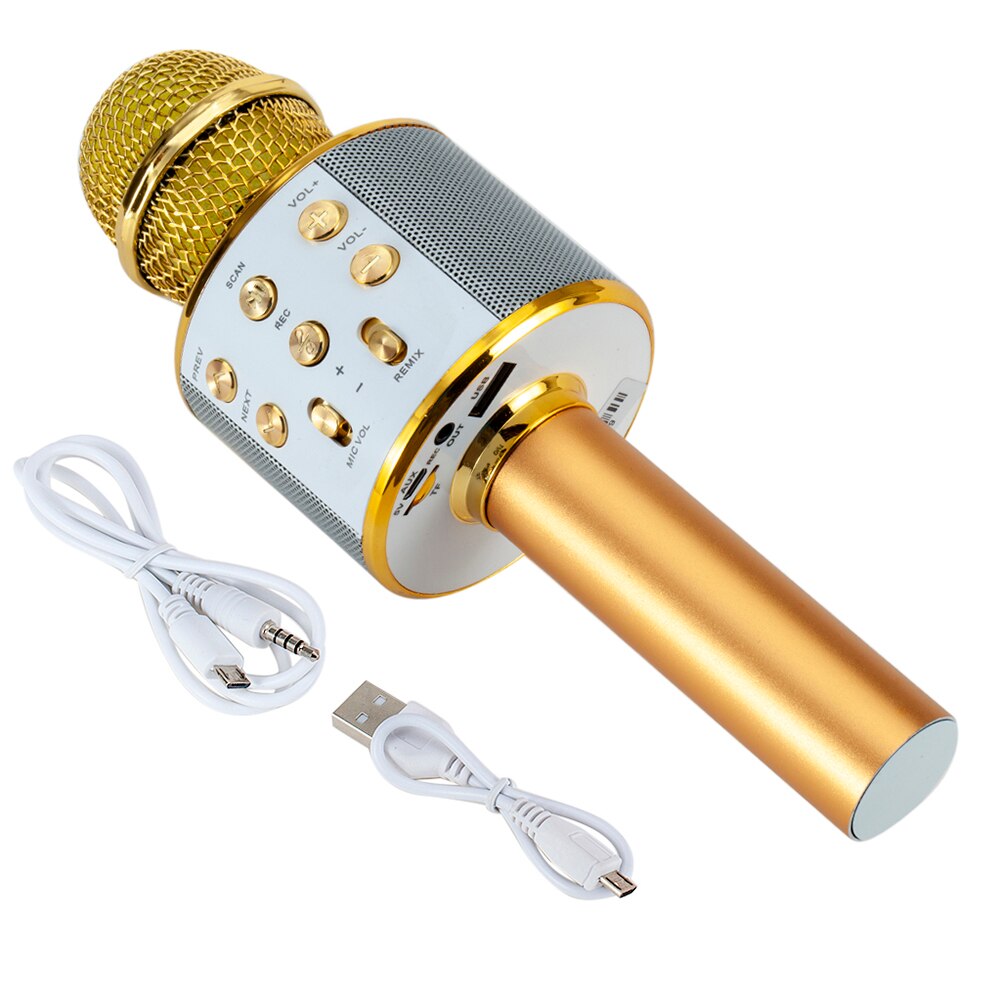 Bluetooth Wireless Microphone Speaker Handheld Microphone Karaoke Mic Music Player Singing Recorder KTV Microphone