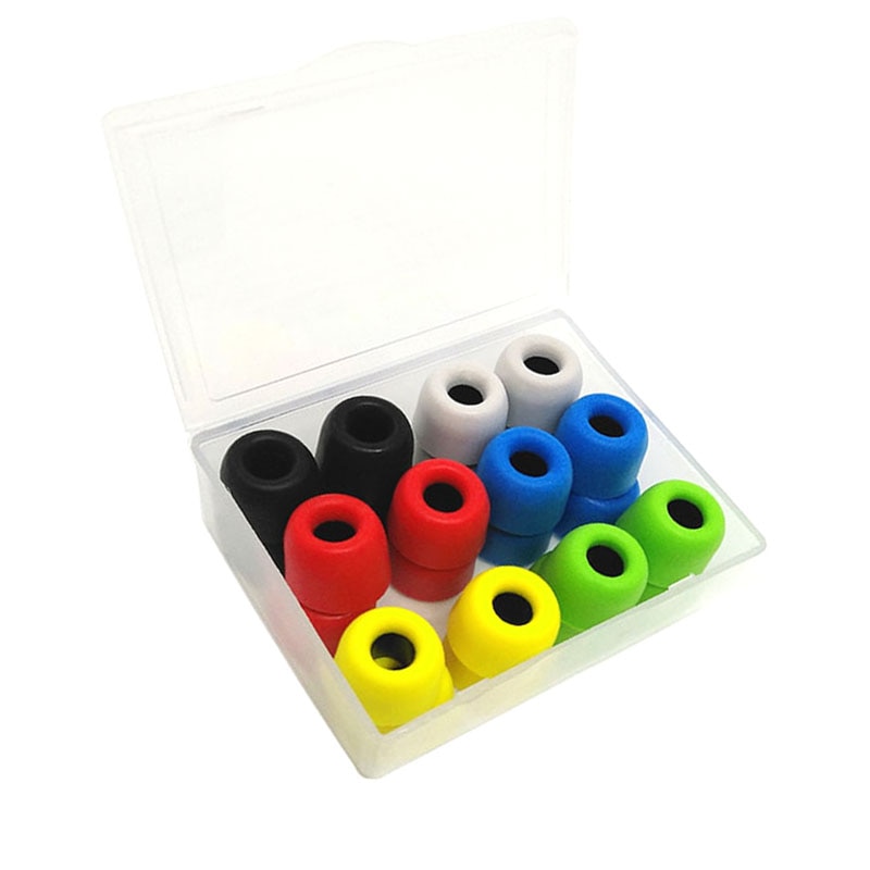 24Pcs T500 4.9mm Headphones Memory Foam Tips ANJIRUI Original Sponge Earplugs T400 Ear Pads For In-Ear Headset 4.9mm-6.0mm