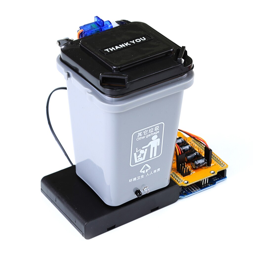 DIY Automatic Trash Can Robot Toy STEM Educational Robot Toy for Teens
