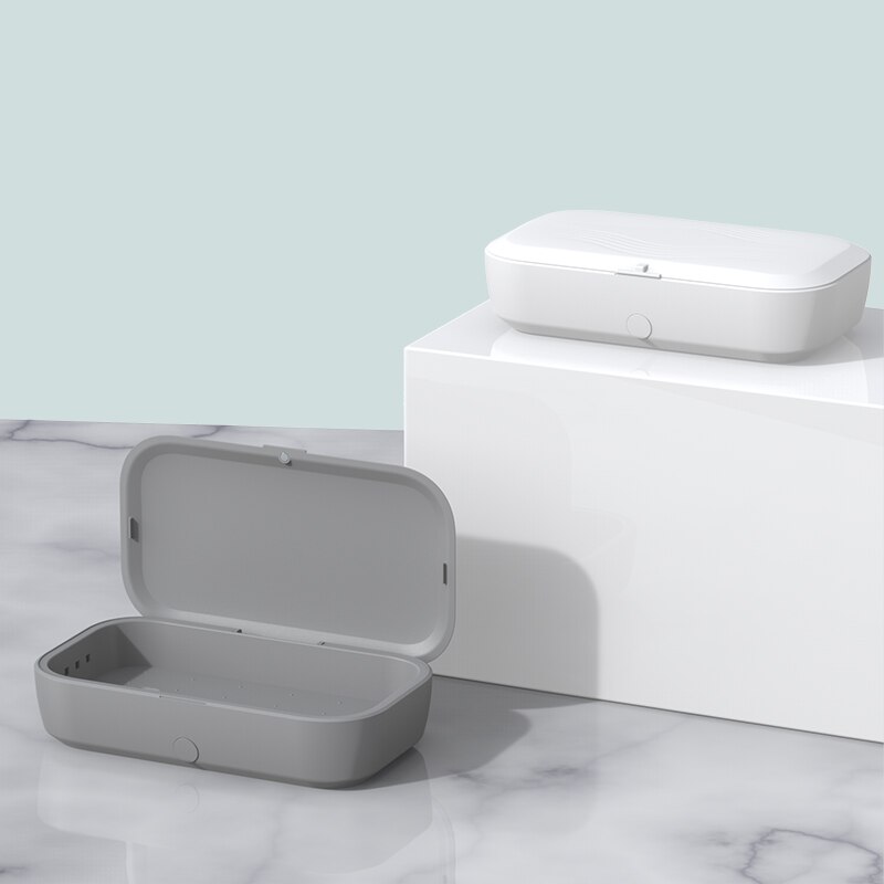 Phone Sterilizer UV Light Disinfection Box with Wireless Charge Anti Bacteria Ultraviolet Ray Disinfection Box for Phone Jewelry