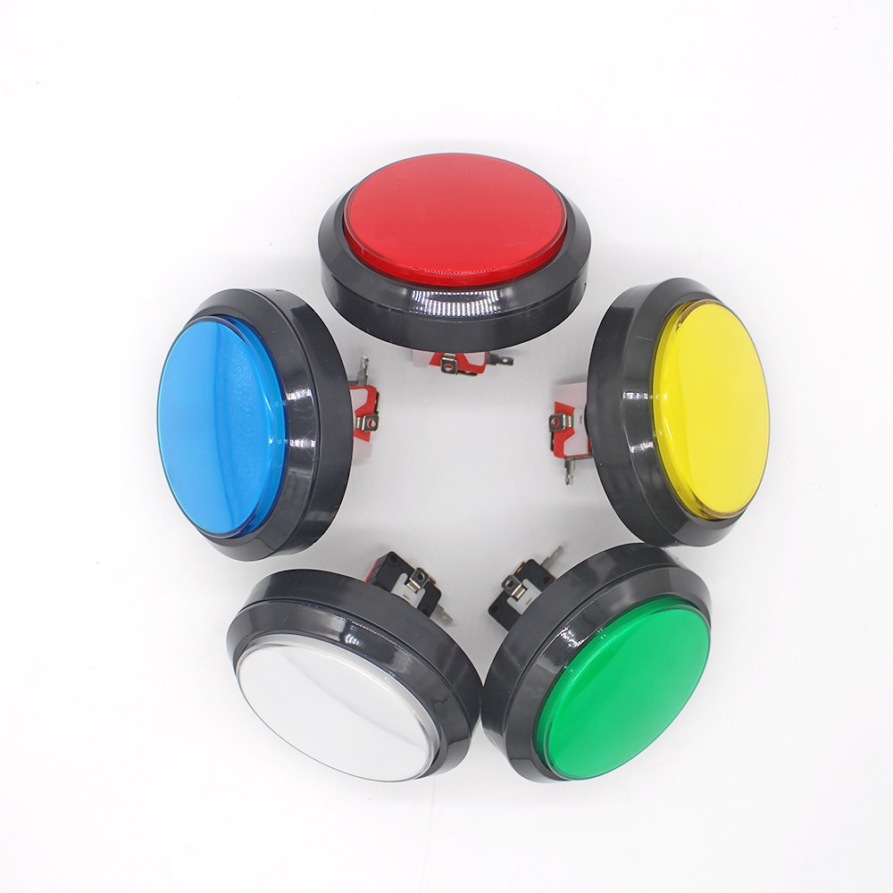 100mm Große Runde drücken Taste LED Beleuchtet Mit Mikroschalter Für Video Arkade DJ Spiel Automaten Beantwortung Gerät DIY teile