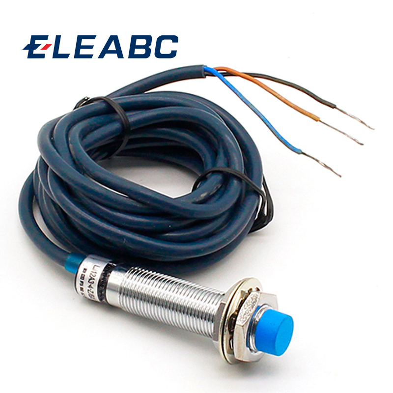 Sensor de proximidad inductivo M12, interruptor de voltaje de trabajo, 5V, NPN, sin LJ12A3-4-Z/BX-5V, cilindro, especial para MCU, 4mm