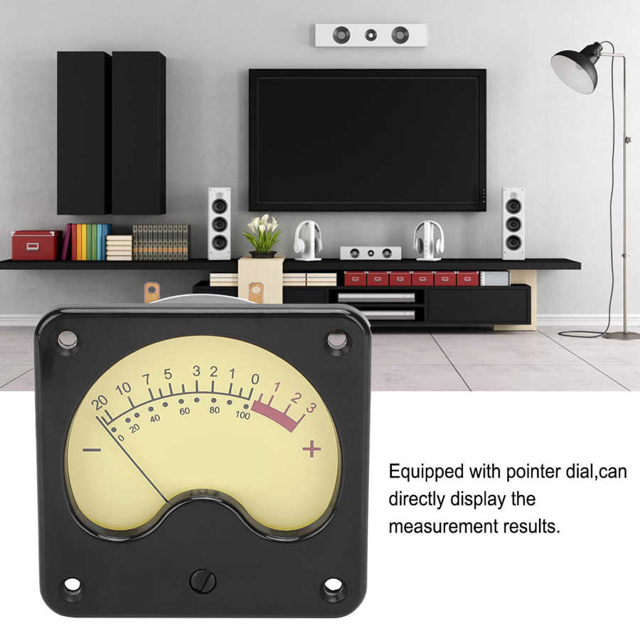 Portable TR 57 VU Meter Power Amplifier DB Meter with Backlight Sound Level Tester for Home Car
