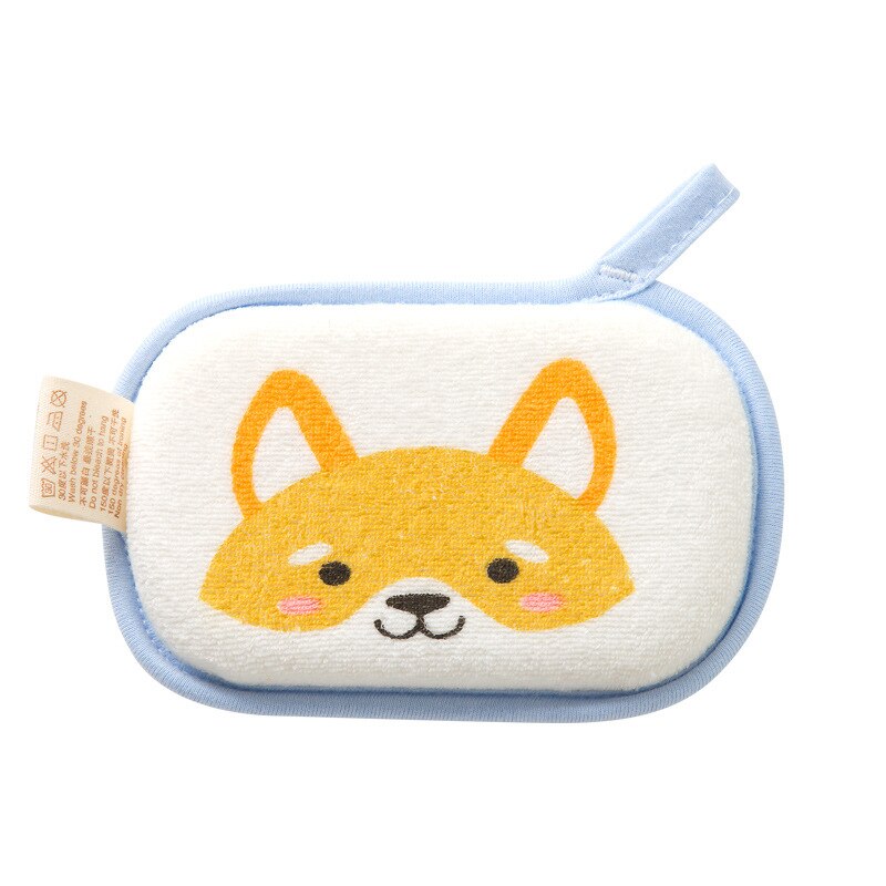 Ducha de bebé de oso y gato Zorro, esponja de baño cómoda para frotar para bebés pequeños esponjas de baño para niños, Toalla de baño para el cuerpo de algodón