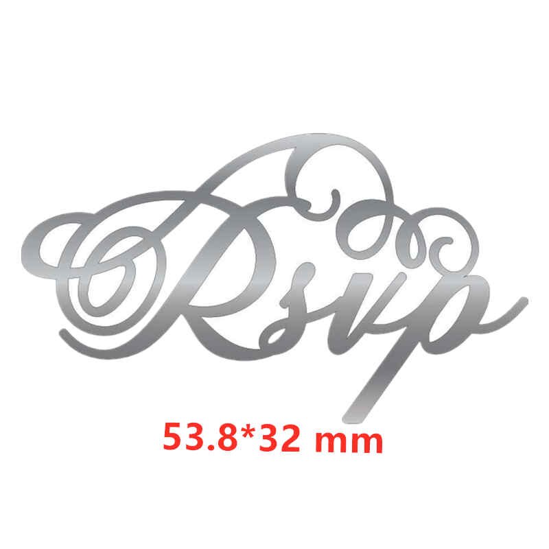 12 månader rsvp med kärlek bröllop grattis på födelsedagen fira fraser metall cutting dies för gör-det-själv scrapbooking-kort hantverk: Bild 18