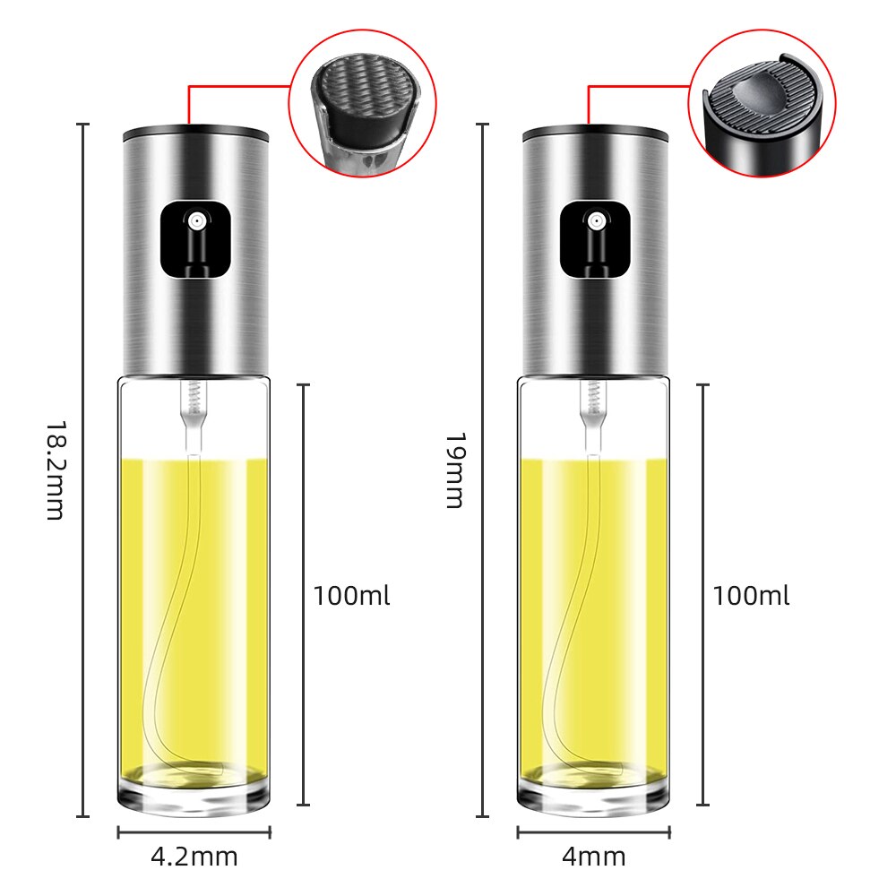 Kitchen Olive Oil Bottle Dispenser Glass Oil Pump Spray Bottle Sprayer for Oil and Vinegar Leak-Proof BBQ Sprayer Cookware Tools