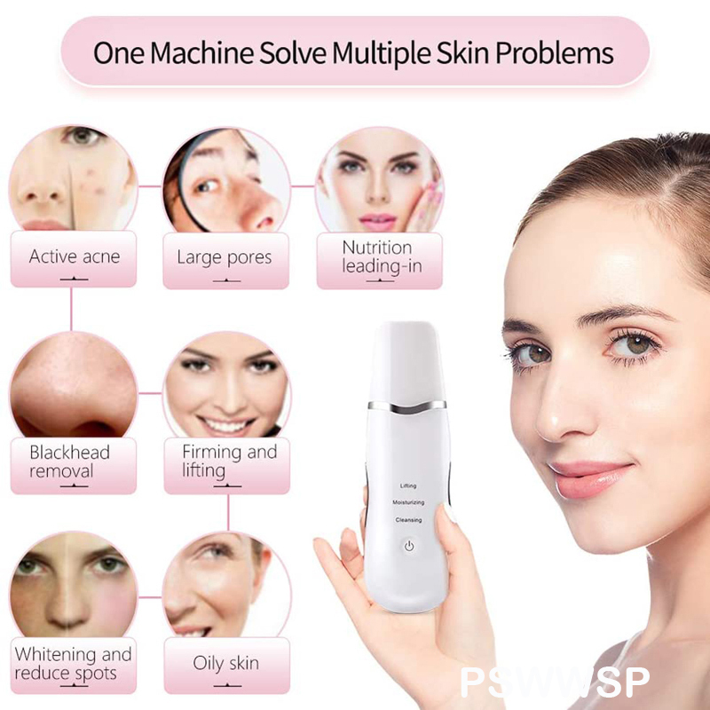 Ultrasone Huid Scrubber Diepe Gezicht Reinigingsmachine Peeling Schop Facial Pore Cleaner Gezicht Huid Scrubber Lifting Machine