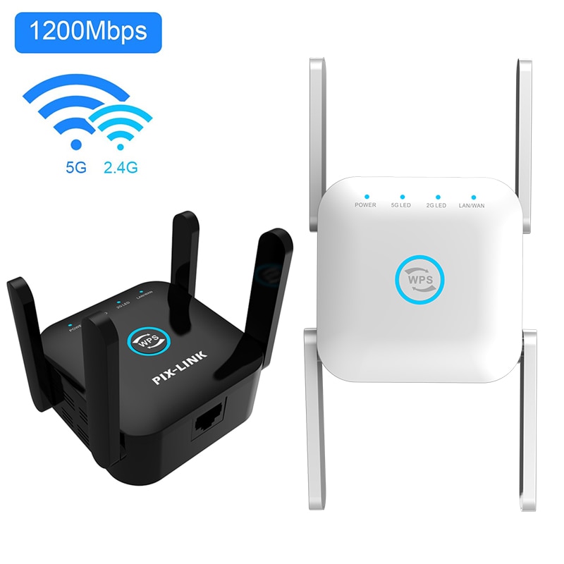 PIXLINK LV-AC24 bezprzewodowy 5G 2.4Ghz wzmacniacz sygnału WiFi Extender 1200Mbps wzmacniacz Wi-Fi 802.11N daleki zasięg AP wzmacniacz sygnału