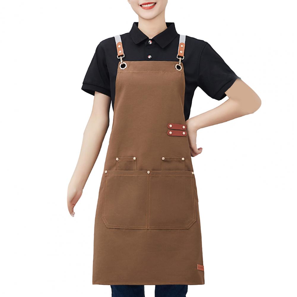 Dicke wasserdichte Schürze für Männer und Frauen, Anti-Fett, schmutzabweisende Kochschürze für Chefkoch, Café, Einkaufen, Kellner, Grill, Küche: Lila