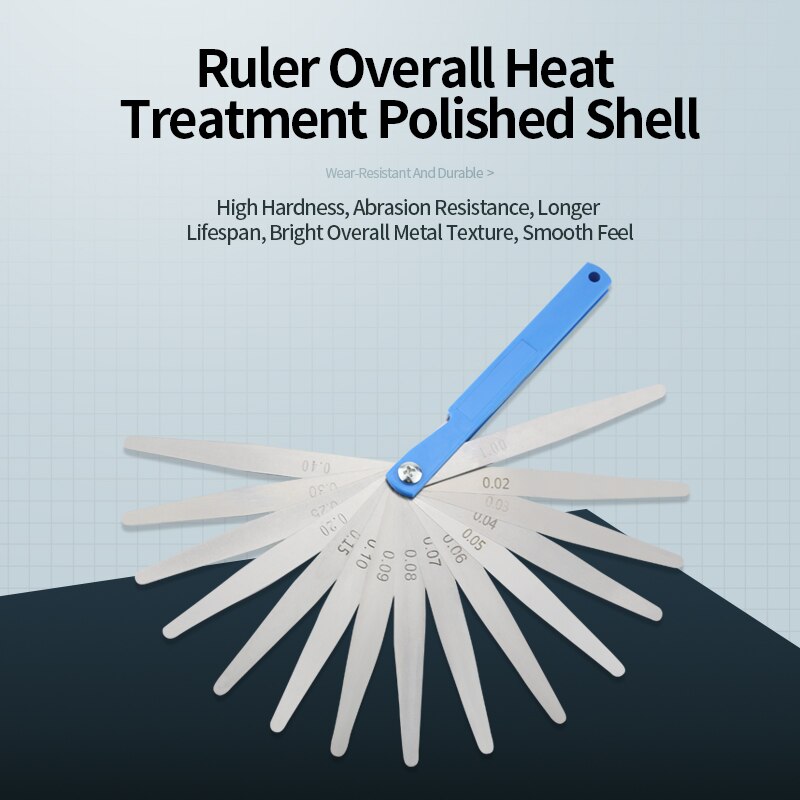 100B17 Feeler Gauge Spark Plug Gauge Filler Gauge Valve Probes Metric Thickness Set Probe Thickness Gauge Spark Plug Gap Tools