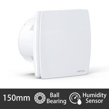 4" 6" 100mm 150mm 230V Bathroom Shower Extractor Ventilation Fan with Humidity Sensor Timer: LFWW-13QH (150mm)