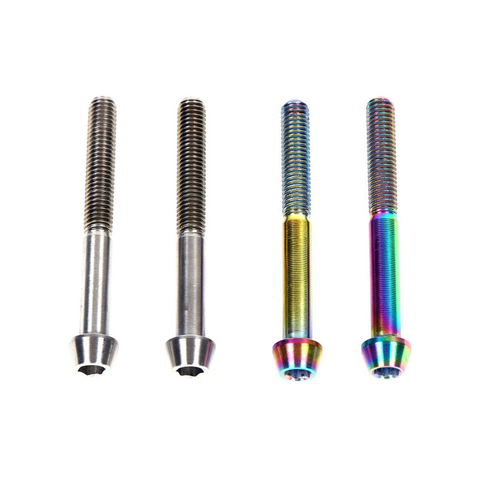 Cykel cykel carbon sadelpind titanium ti bolt konisk hoved  m5 x 45mm carbon sadelpind bolte skruer 2 stk.