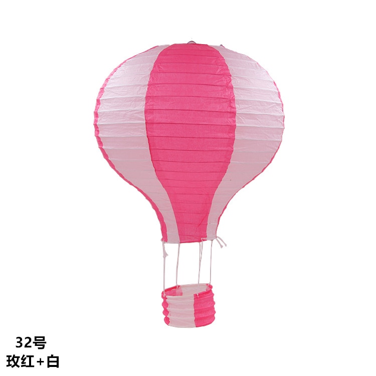 Farol de papel de 30cm (12 pulgadas) para decoración de cumpleaños, arcoíris colgante, a rayas rosas, globo de aire de arcoíris para boda, 1 unidad