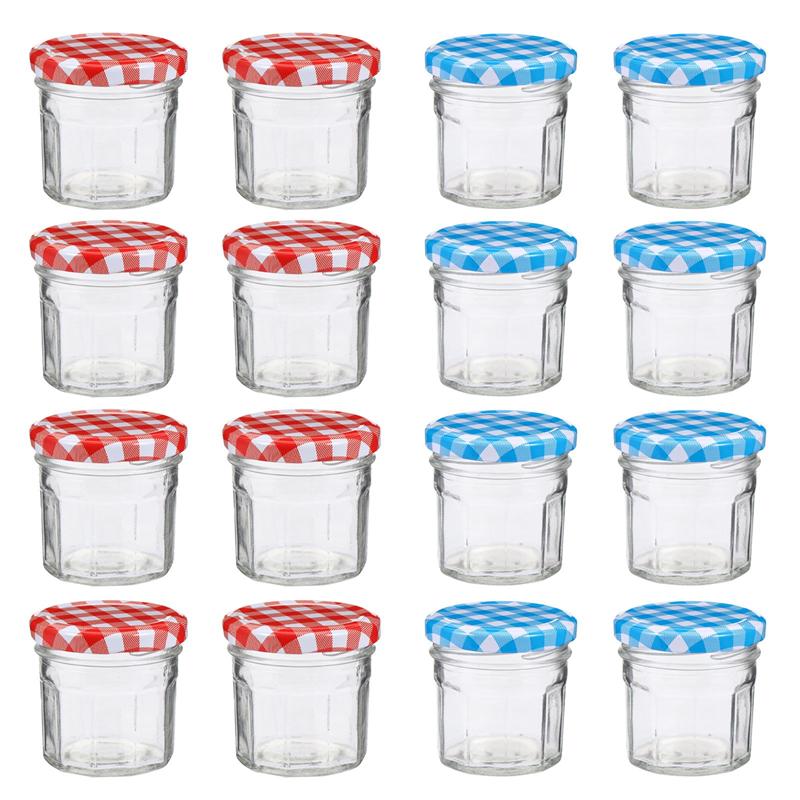 12pcs Durable Transparent Practical Jam Pots Storage Jars Honey Containers Sealed Bottles for Kitchen Home