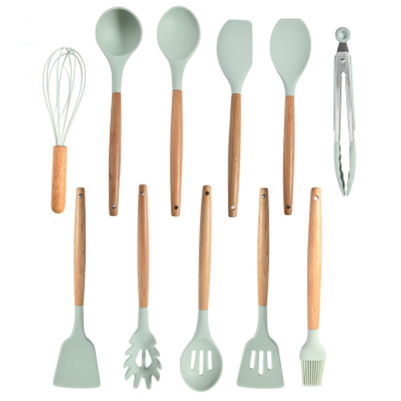 Blue Silicone Kitchen Utensils Set Heat Resistant Nonstick Baking Cooking Tools Kitchenware Accessories 2/3/4/5/6/7/8/9 Pieces