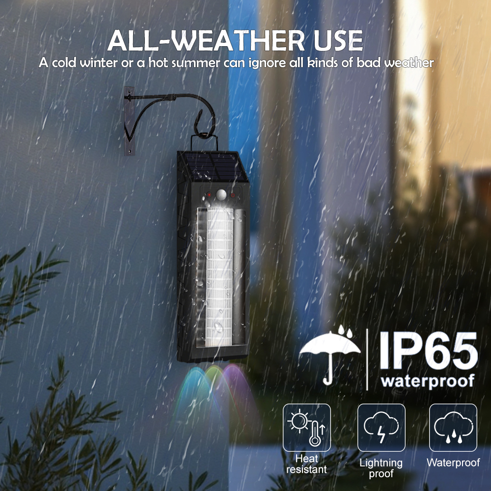 LED Solar Wandlantaarn Buiten Hangende Tuin Camping Verlichting Waterdicht Motion Senso Solar Voordeur Licht Solar Veranda Licht