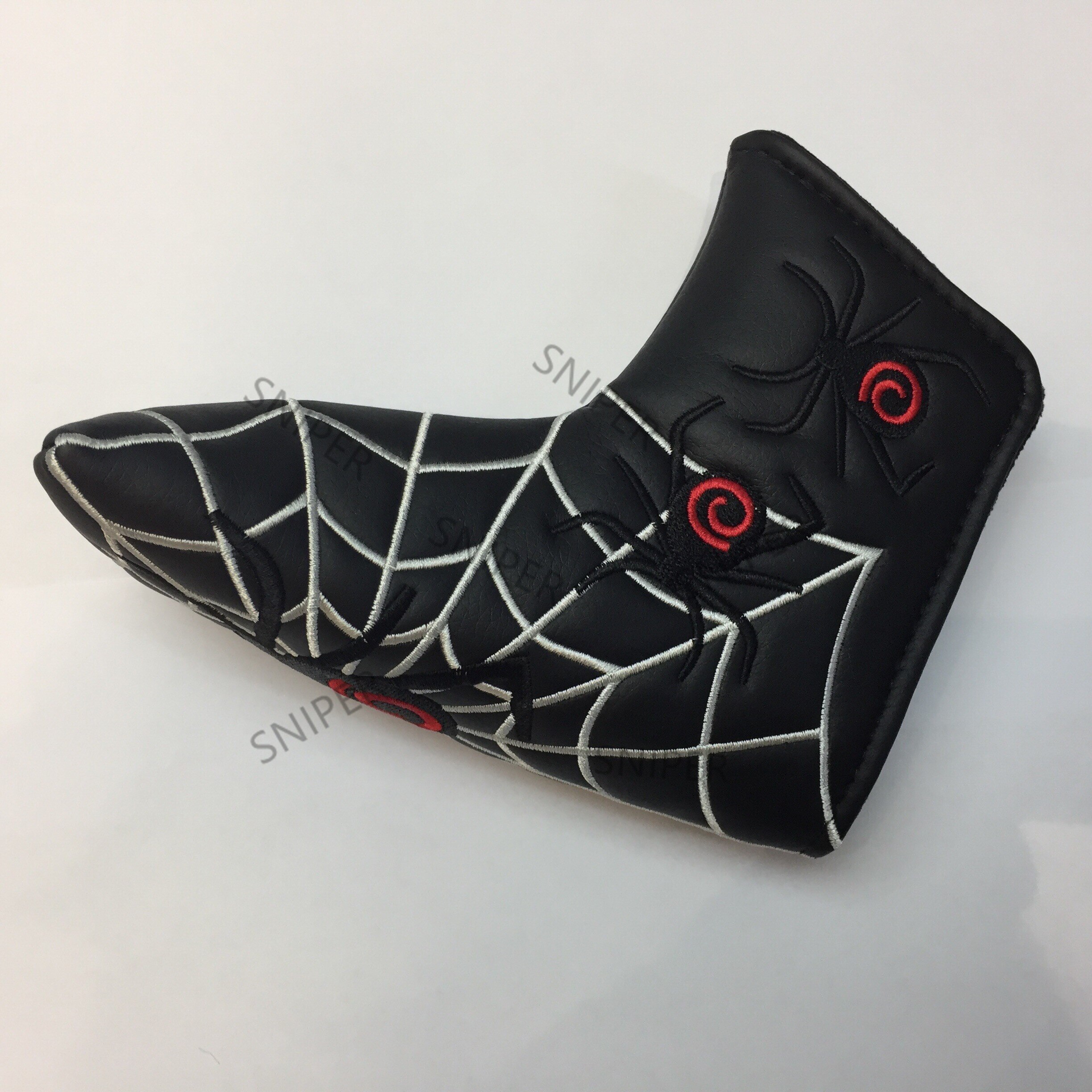 Nuovo ricamo Spider Golf Putter Cover con copricapo Web argento per Blade Golf Putte Head Cover 3 colori: black