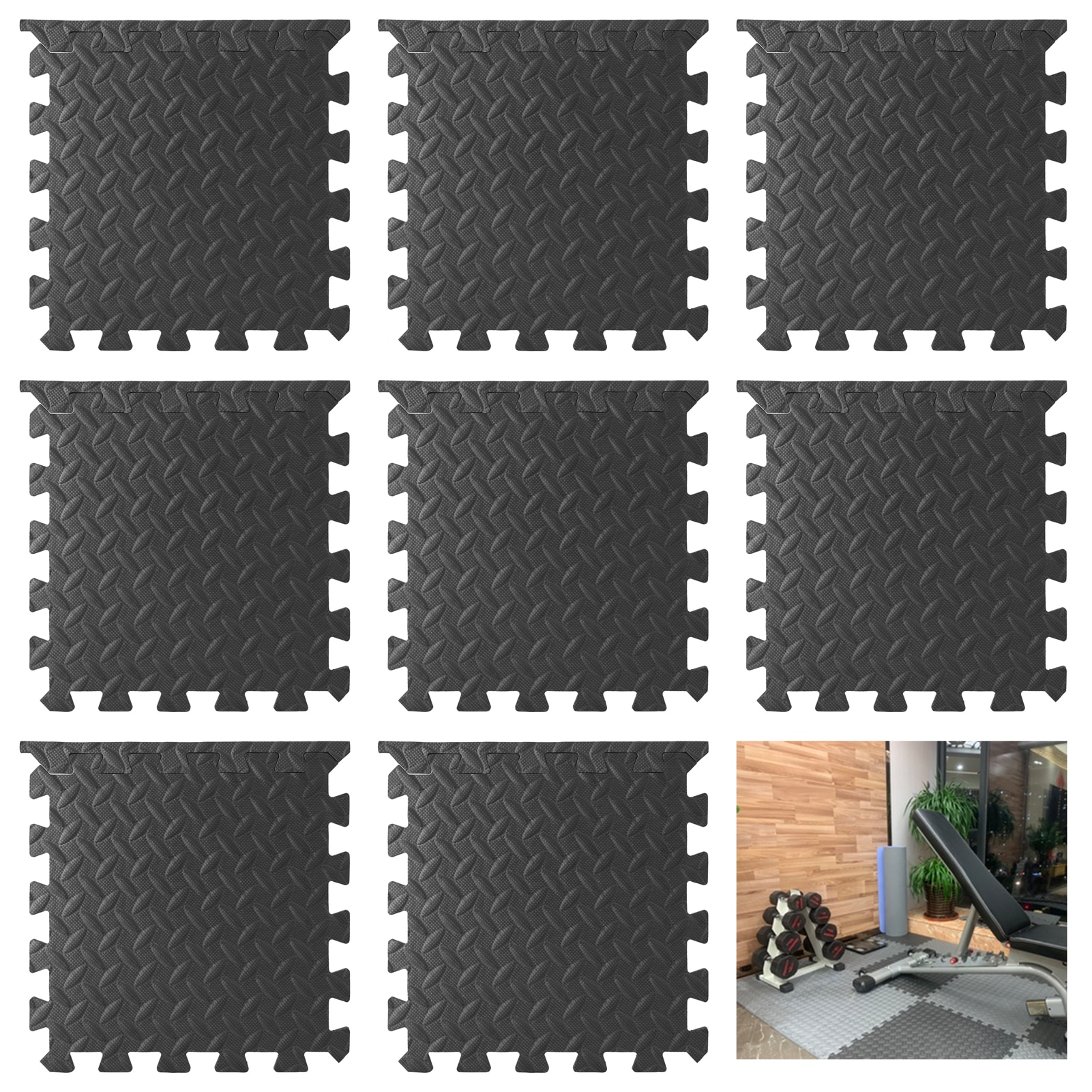 8pcs/16pcs Interlocking Floor Foam Mats Soft Children Playing Mat EVA Foam Interlocking Mat Home Gym Tiles Floor Protective Pads