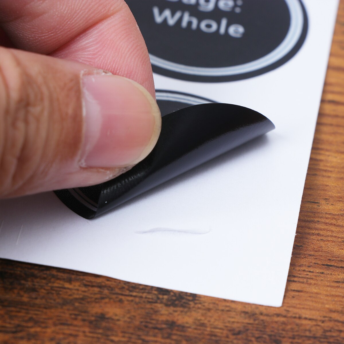 13 Sheets Spice Jar Labels Printed Round PVC Pantry Stickers Blackboard Sticker for Canister