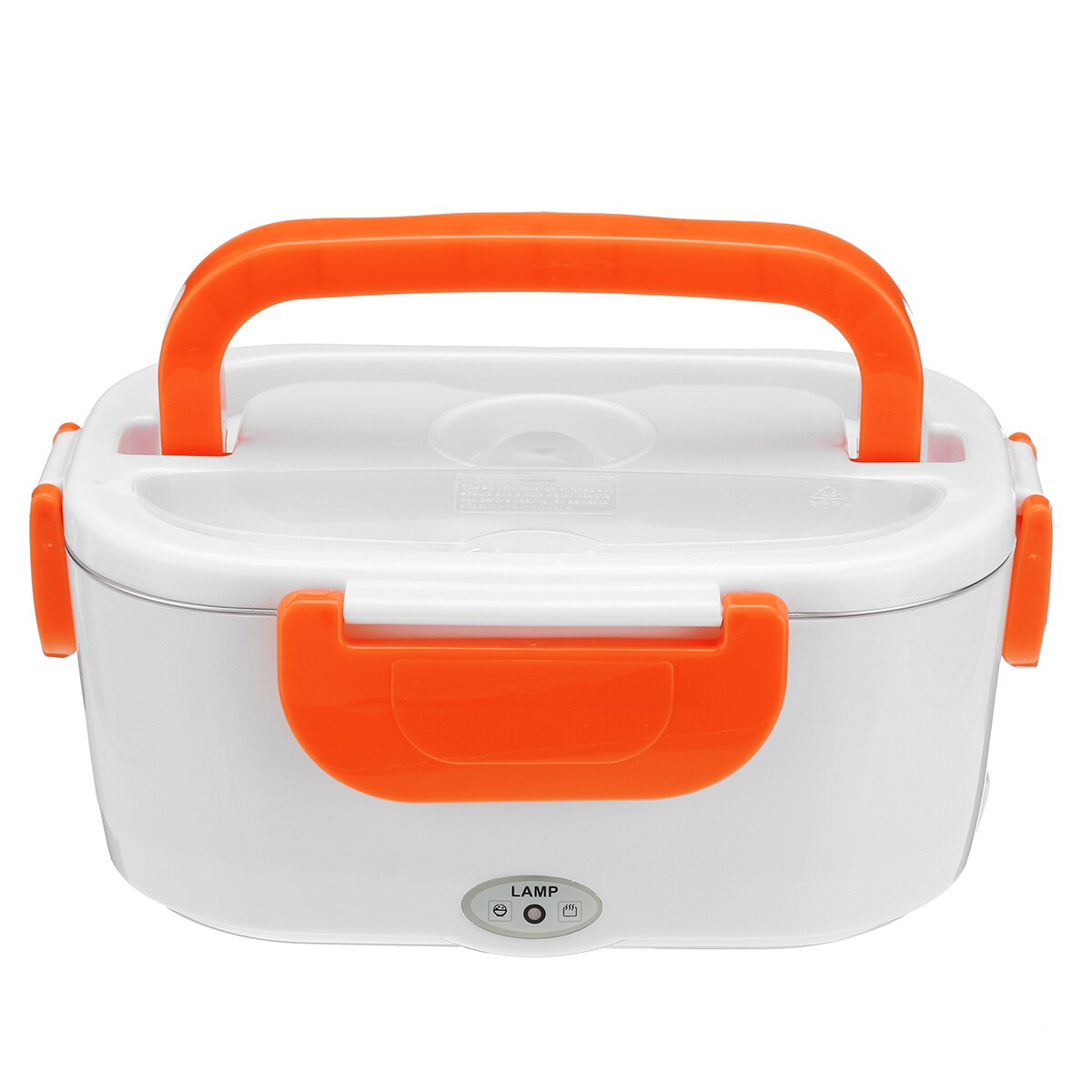 12v 110v/220v elektrische verwarmde lunchbox, draagbaar, 2 in 1 auto bentoboxen, roestvrijstalen elektrische verwarmde voedselcontainer: Oranje / Ons
