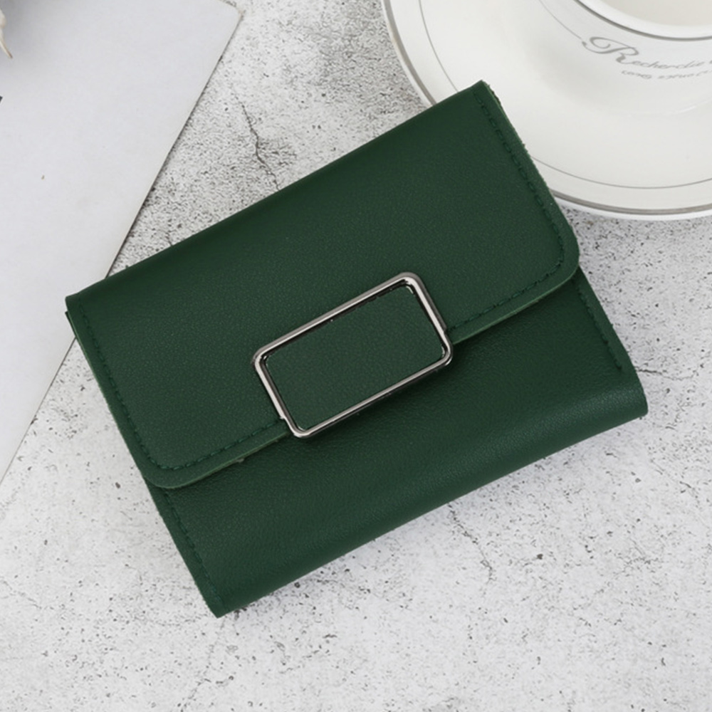 Women Leather Small Wallet Card Holder Solid Color Short Lovely Purse Zip Coin Purses Clutch Handbag Coin Purse: E
