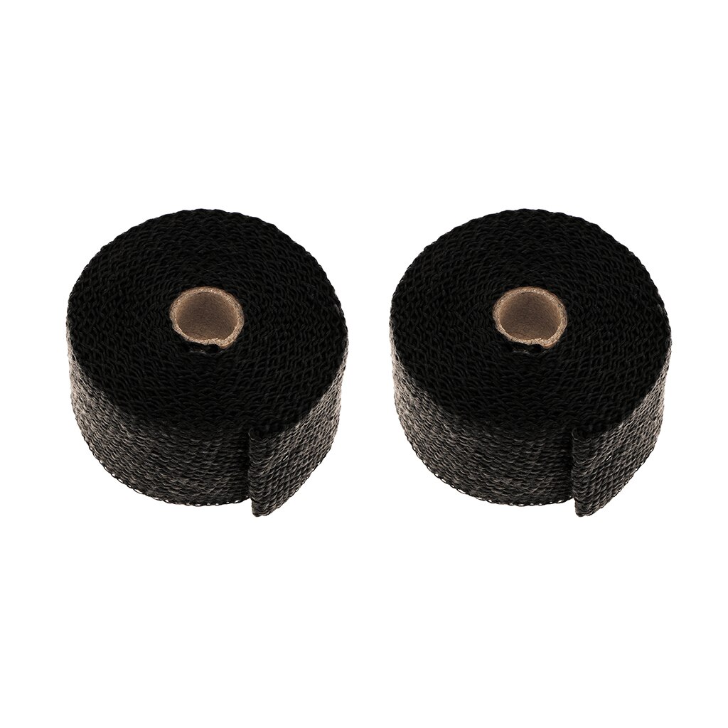 Exhaust Wrap Header Wrap Exhaust Heat Wrap Tap Kit for Car Motorcycle, 2 Rolls of 2Inch x50Ft