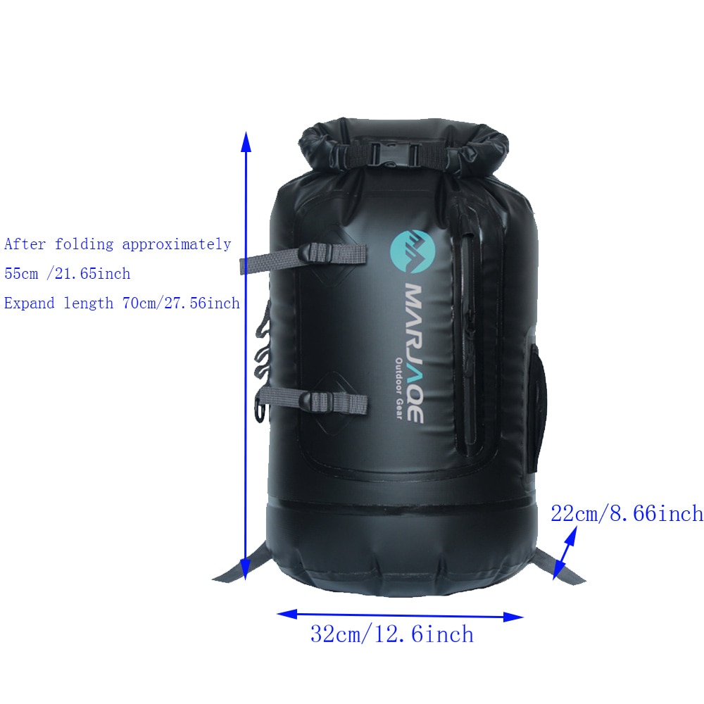 Bolsa seca impermeable de 30l, mochila con engranaje de cierre superior para kayak, pesca, senderismo, Rafting, Camping, navegación a la deriva