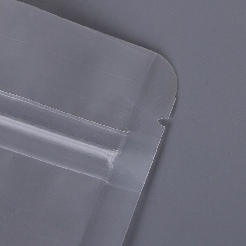 10pcs Transparent Zip Lock Plastic Bag Stand up Frosted Zipper Self Sealing Ziplock Reclosable Poly Bag Food Packaging Bag