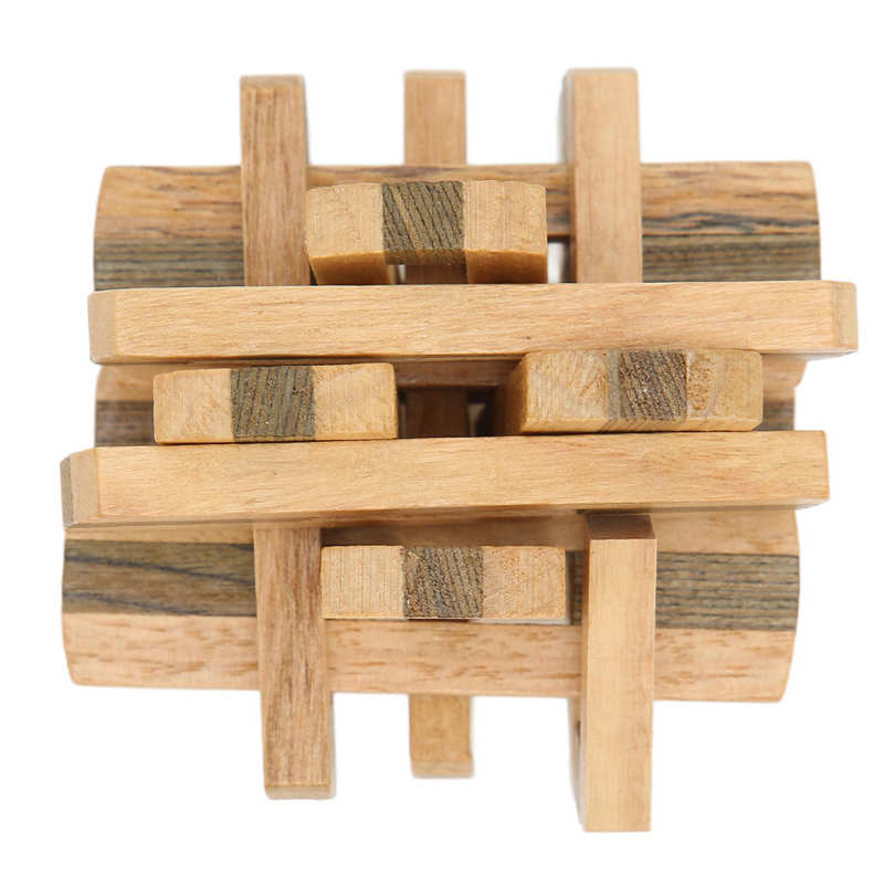 Wooden Unlock Interlock Toy Logical Thinking Wooden Interlocking Puzzles for Elderly for Home Play