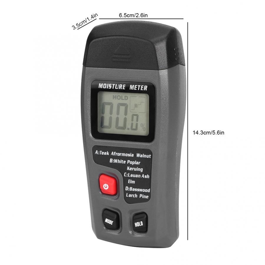 Digital LCD Handhold Wood Moisture Meter Damp Detector Hygrometer Tester Sensor Moisture Detector Digital Moisture Detector