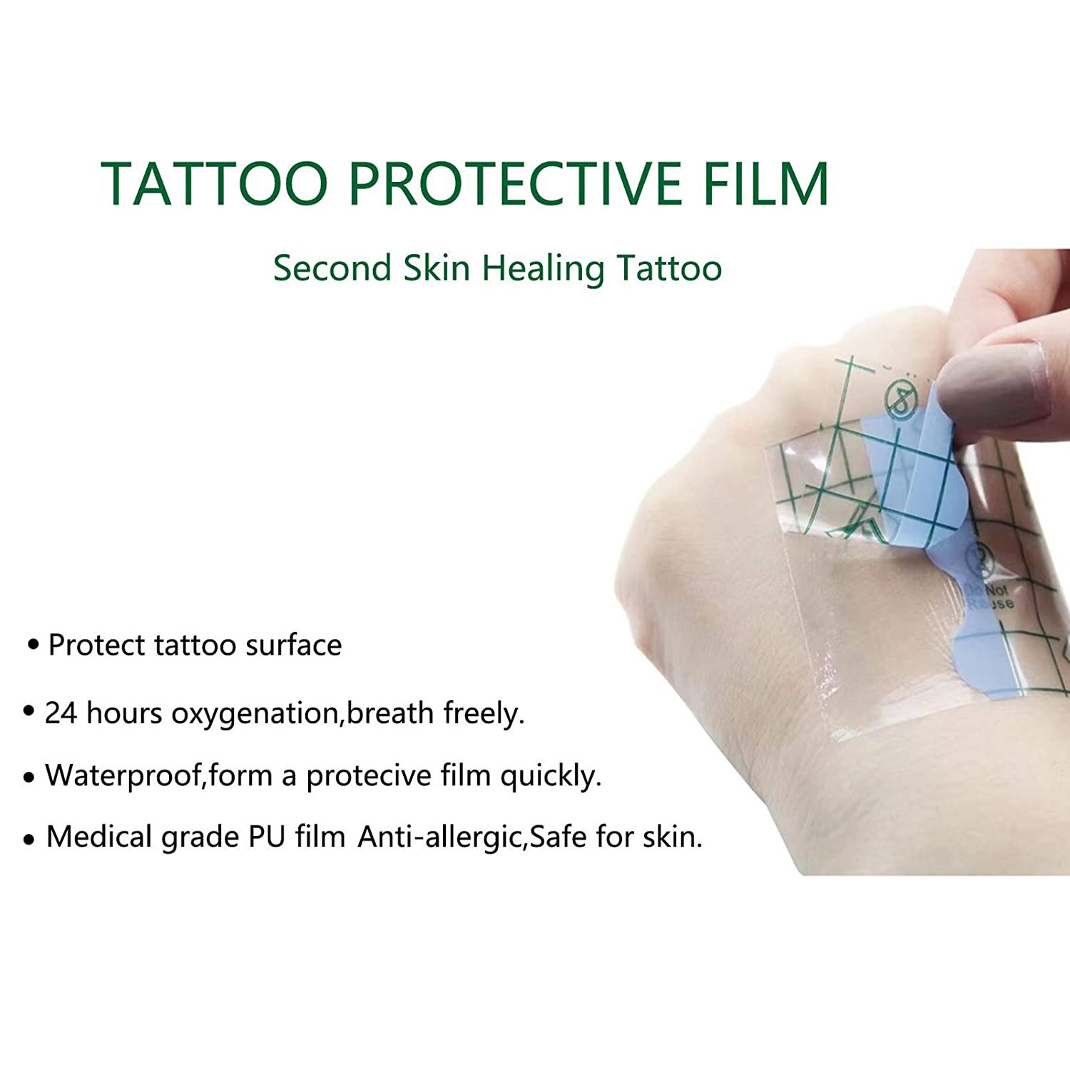 Transparent Stretch Adhesive Bandage Shower Waterproof Patch Waterproof for Tattoos Swimming Showering