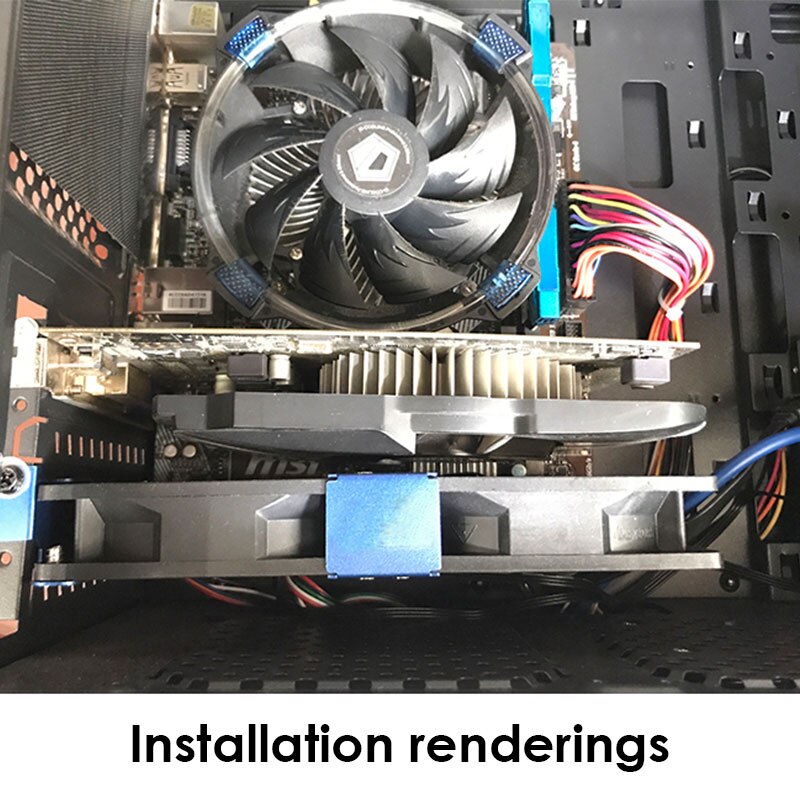 Pci Slot Dual Fan Mount Rack Beugel 90Mm 120Mm Voor Desktop Graphics Videokaart Pc Computer Waterkoeling accessoires
