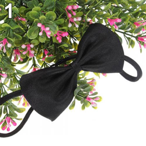 Leuke 1 Stuk Leuke Effen Kleur Verstelbare Pet Bow Tie Hond Kraag Strik Strikjes Gentleman Hond Vlinderdas pet Supply: Black