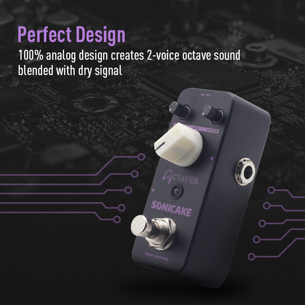 SONICAKE – pédale avec effets de guitare basse, QSS-19 Octaver, analogique classique