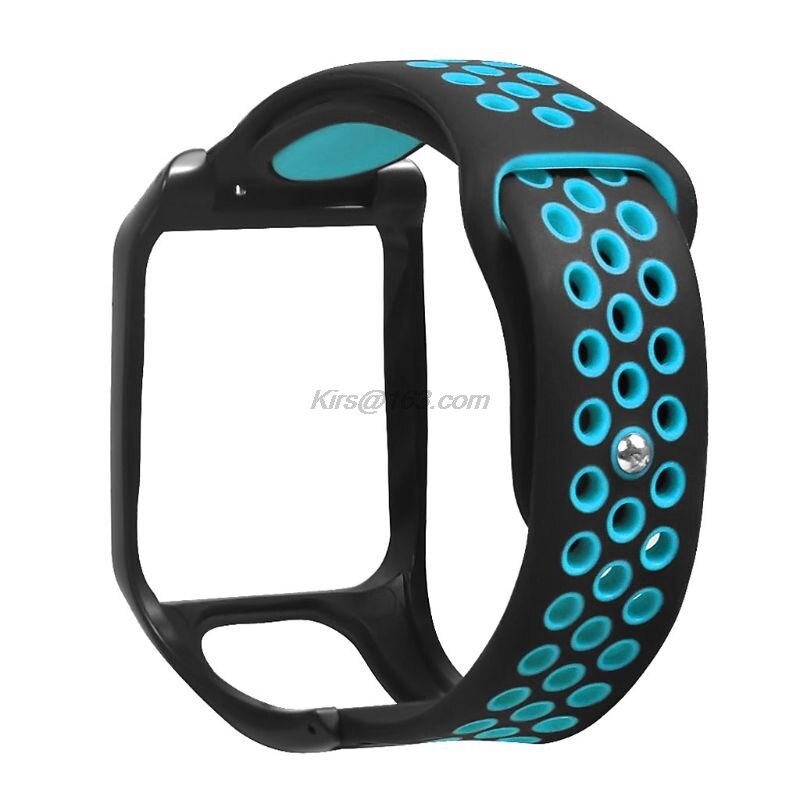 Repuesto de pulsera transpirable, correa de silicona para reloj Tomtom Runner 3, aventurero, golfista, 2, Runner 2, Cardio y Spark 3: Azul