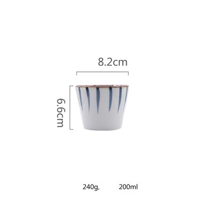 Antowall japanilaiset allelasitetut teekupit kaupalliset japanilainen keittiö ravintola kupit tuoreet kupit käsinmaalatut 200ml kuppia: B1