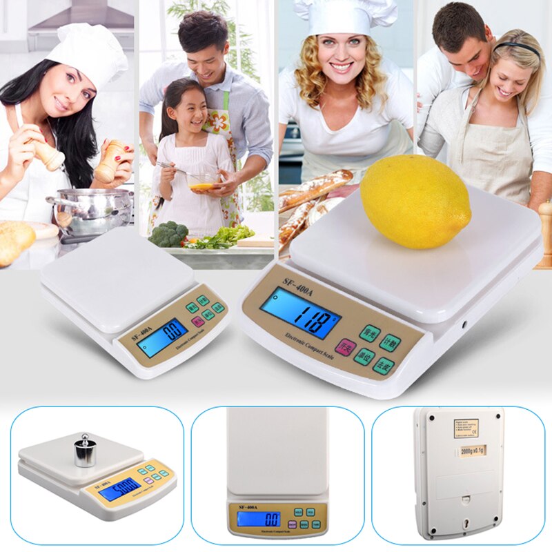Food Scale Digital Blue Backlit LCD Display Multifunctional Food Scale for Kitchen Cooking Baking DEC889