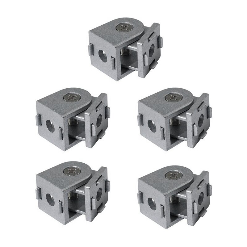 5Pcs Zinc Alloy Pivot Joint for Aluminum Extrusion Profile Series, Flexible Pivot Joint for Aluminum Profile: Default Title