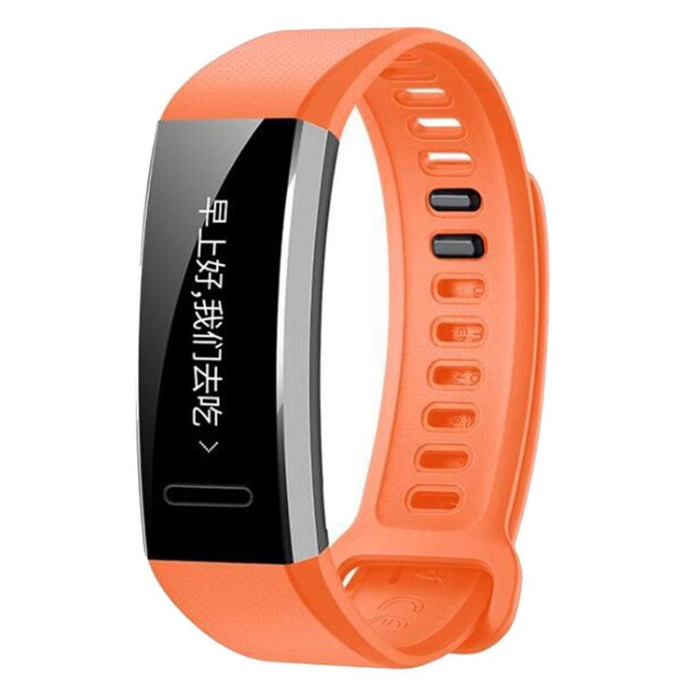 Blød silikone udskiftning armbåndsur rem til huawei band 2/ band 2 pro smart ur urbnad til huawei band 2/ band 2 pro: Orange