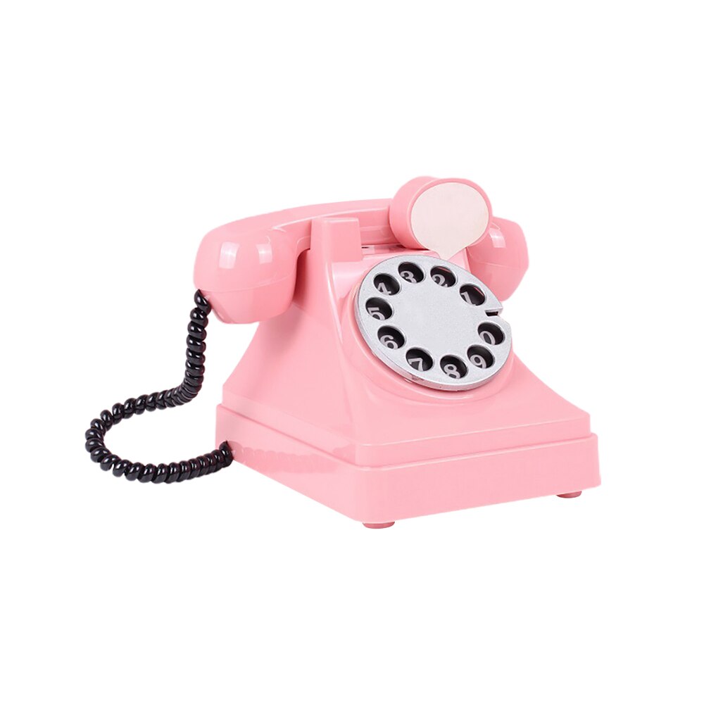 Retro Telefoon Spaarpot Plastic Perfecte Cadeau Voor Kids Thuis Woonkamer Wijnkast Decoratieve Ornamenten Craft Collector: pink