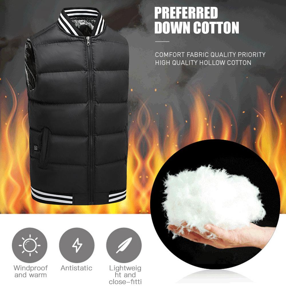 Black Heated Cloth Physiotherapy Electric Vest Heated Heated Pad Warm Winter Body Warmer Jacket Heated USB Thermal Clothing