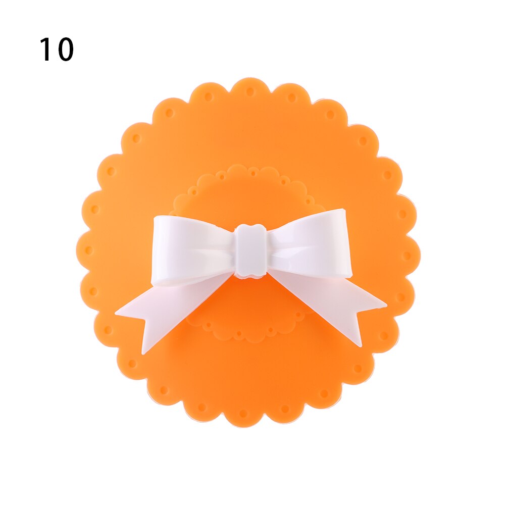 1 PC Silicone Cup Lid Bowknot Lace Sealed Anti-Dust For Tea Coffee Cup Cover Drink Ware Parts Cute Reusable Fashionable: type 10