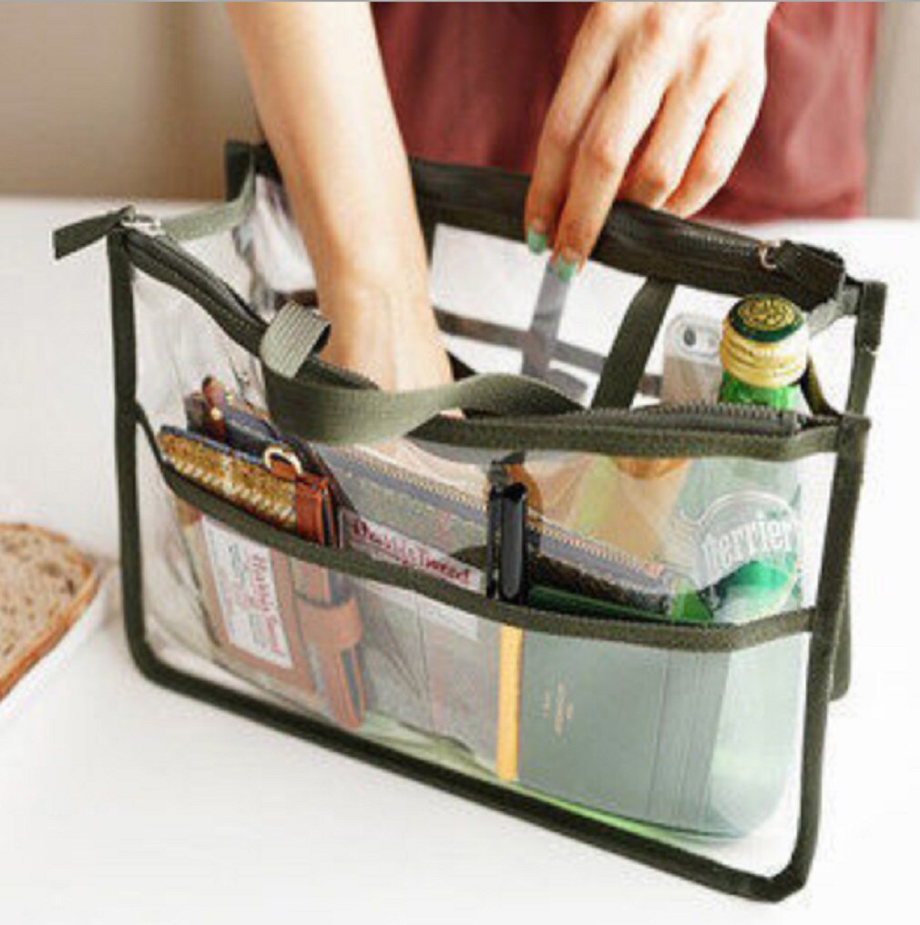 Lokale voorraad dames transparante handtas schoudertas doorzichtige gelei portemonnee clutch plastic: 2