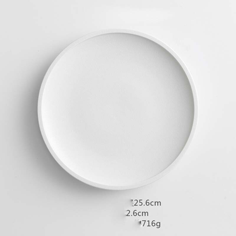 Assiette à steak et à dessert, ensemble de plats de cuisine occidentale de couleur nordique, assiette à pâtes pour restaurant de célébrité: L