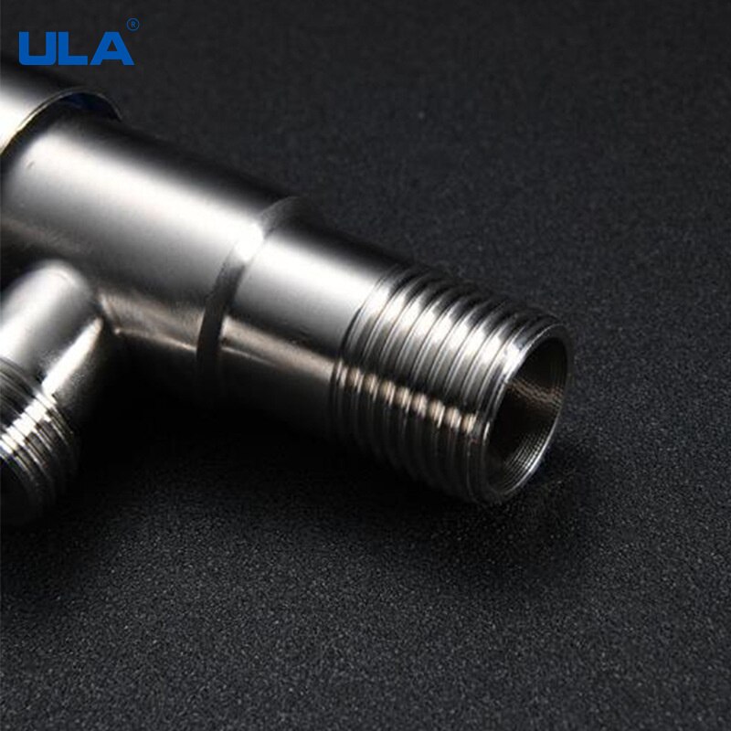 304 Stainless Steel Valve With One Inlet And Outlet Water Stop Valve Double Outlet Triangle Valve