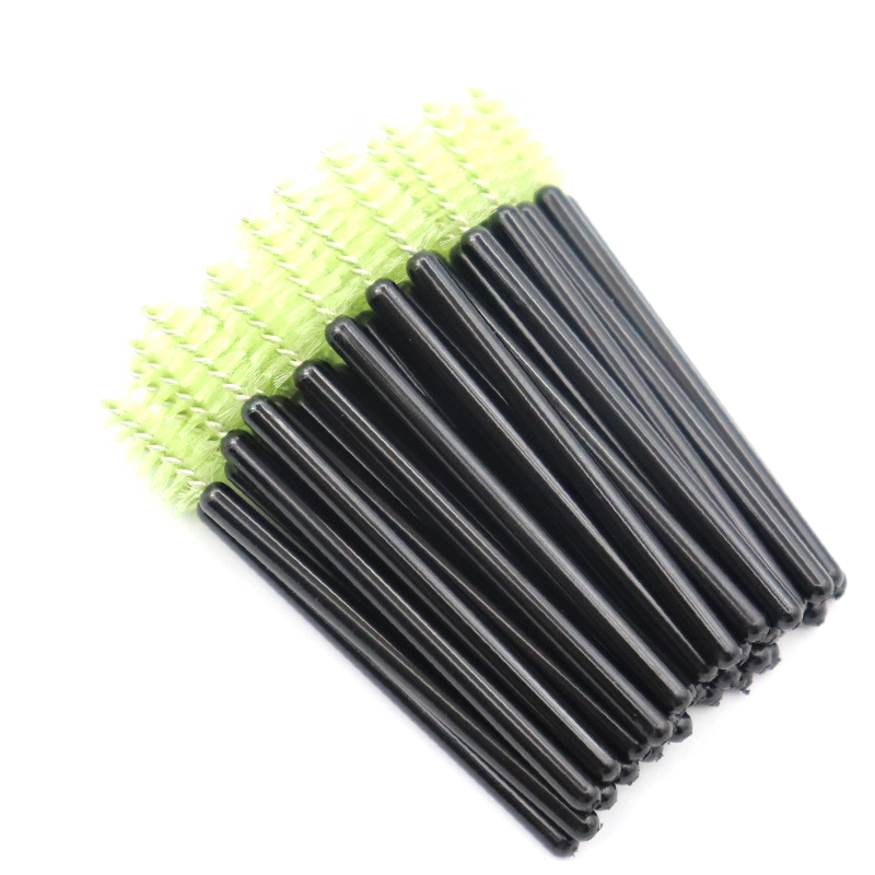 100/50 Mini Wimperborstels Mascara Wands Cosmetica Applicator Microbrush Wenkbrauw Borstel Make-Up Tool Lift Lash Extension Supplies: Goud / Badger