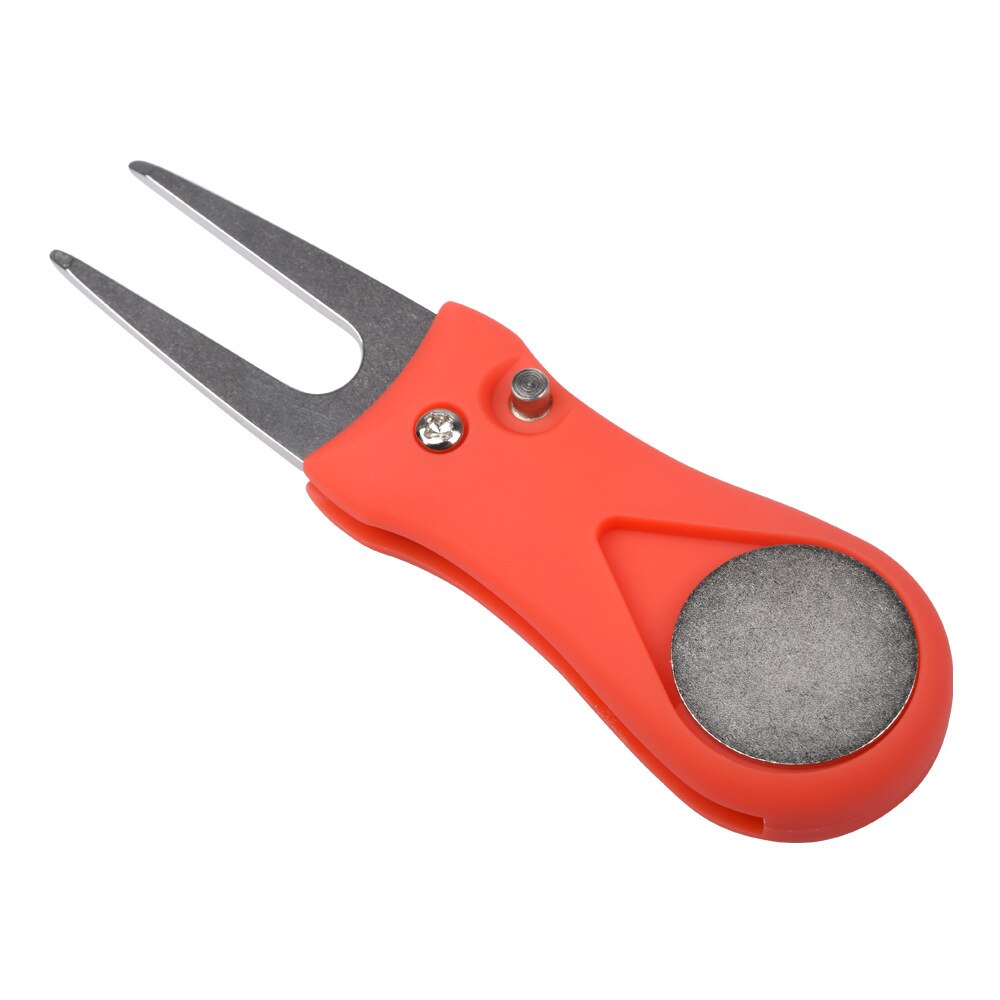 Sammenleggbar golflegging av grønt gaffelreparasjonsverktøy lette bærbare golfutstyr som 88: Rød