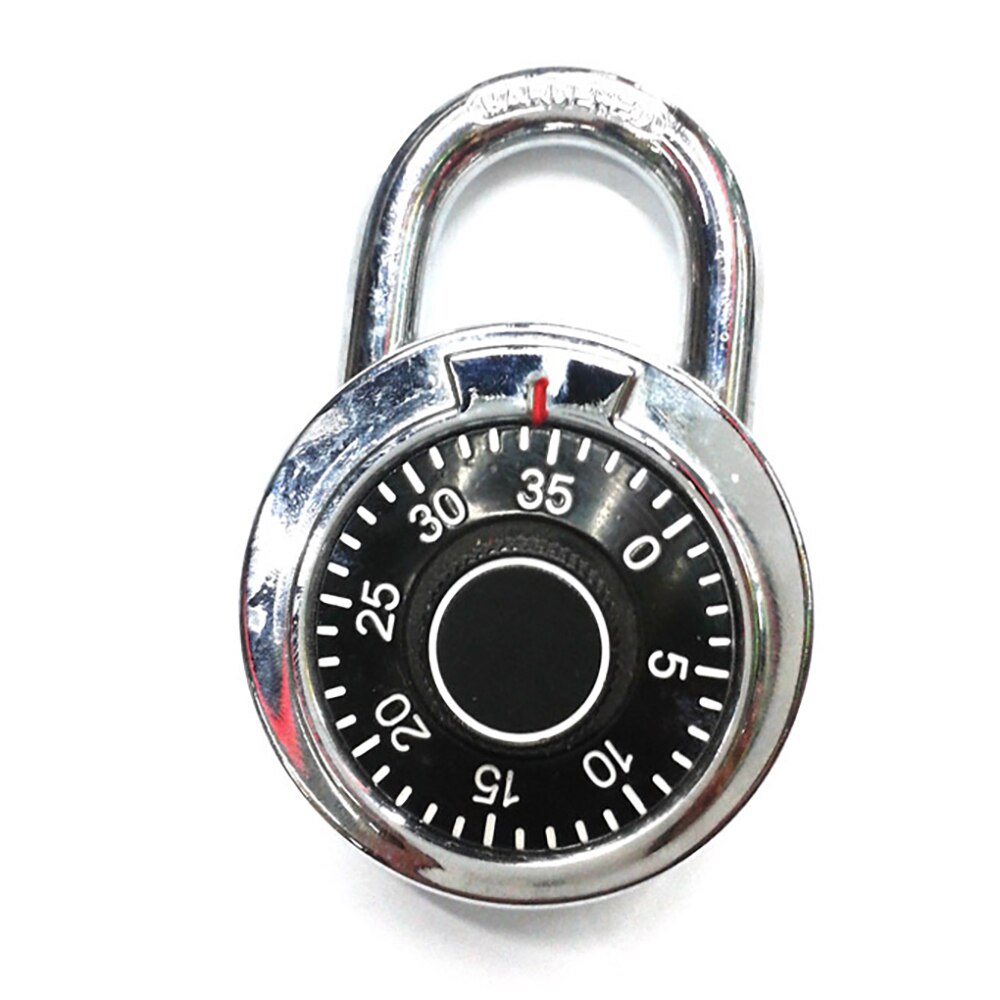 Zilveren Digit Combinatie Code Rotary Hangslot ound Dial Nummer Bagage Koffer Veiligheid Locker Koffer Ladeblok Lock