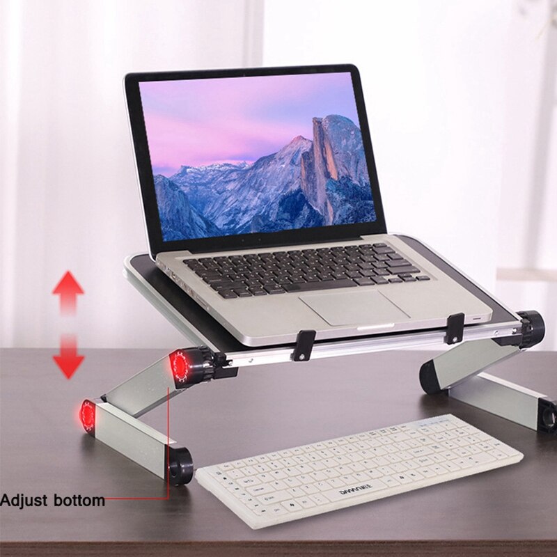 Multifunctional Aluminum Alloy Folding Computer Desk Adjustable Sofa Bed Multi-Purpose Lazy Computer Desk